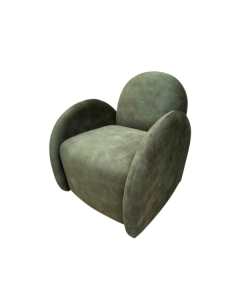 Green Velvet Easy Chair - In stock