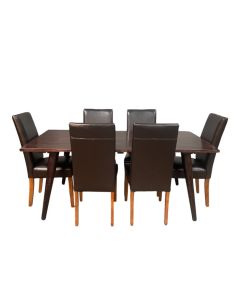 Vintage Mango 180cm Dining Table & 6 Barcelona Dining Chairs