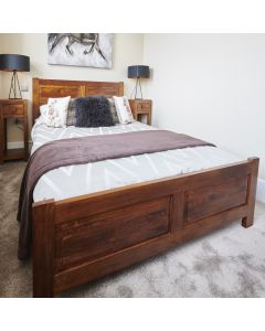 Dakota Mango Wood Bed Frame (3 Sizes) - In Stock