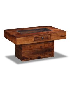 Jali Sheesham - 90CM Pebble Coffee Table - In Stock-Honey