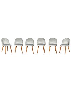 Set of 6 Zena Velvet Chairs