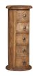 Jali Natural 5 Drawer Slim Drum