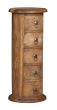 Jali Natural 5 Drawer Slim Drum