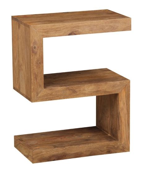 Cuba Natural S Shaped Side Table
