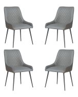 Set of 4 Henley Faux Leather Dining Chairs
