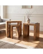 Light Dakota Mango Wood Chunky Nest Lifestyle Image