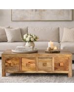 Light Dakota Mango Wood 122cm Trunk Coffee Table