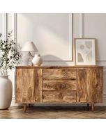 SOLID MANGO WOOD SCANDI SIDEBOARD