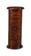 Jali Sheesham - 32cm 5 Drawer Slim Drum - Honey - In Stock