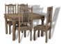 Jali Mango - Natural 120cm Dining Set With 4 Chairs - In Stock