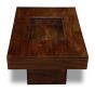 Mango Wood Small Glass Topped Coffee Table