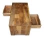 Light Mango Wood 2 Drawer Coffee Table