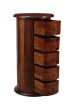 Jali Sheesham - 5 Drawer Large Drum - In Stock