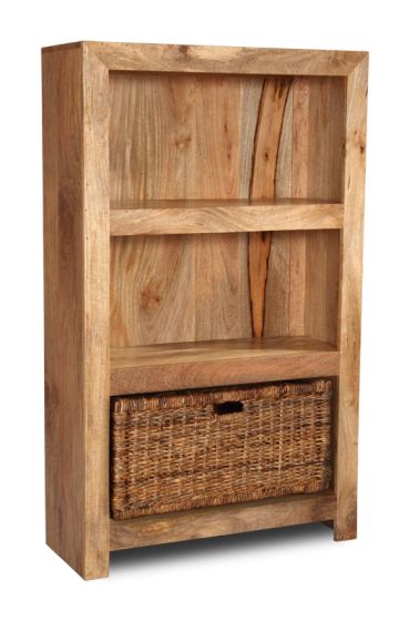 Light Medium Dakota Bookcase with Basket