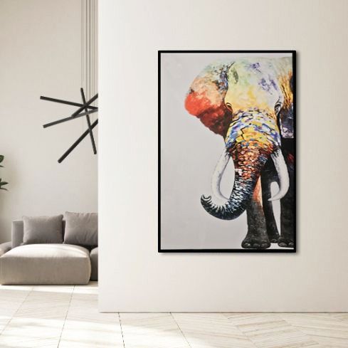 Abstract Elephant Wall Art - Large - In Stock