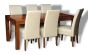 Cube Sheesham 180cm Dining Table & 6 Madrid Chairs (3 Colours) - In Stock