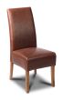 Antique Brown Leather Madrid Dining Chair
