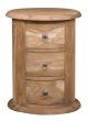 Jali Sheesham - 3 Drawer Drum-Natural- Last One Remaining 