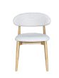 Light Dakota 220cm Mango Wood Dining Table & 8 Scandi Cream Boucle Oak Dining Chair - Due Late May