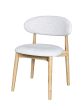 Light Dakota 220cm Mango Wood Dining Table & 8 Scandi Rust-Orange Velvet Oak Dining Chair - Due Late May