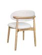 Light Dakota 220cm Mango Wood Dining Table & 8 Scandi Cream Boucle Oak Dining Chair - Due Late May