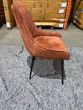 Ex Display Henley Velvet Dining Chair - Orange Rust - Last One Available (T561)