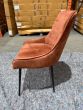 Ex Display Henley Velvet Dining Chair - Orange Rust - Last One Available (T561)