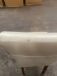 Ex Display Cream Barcelona Leather Dining Chair - Dark Leg (T554) - One Available