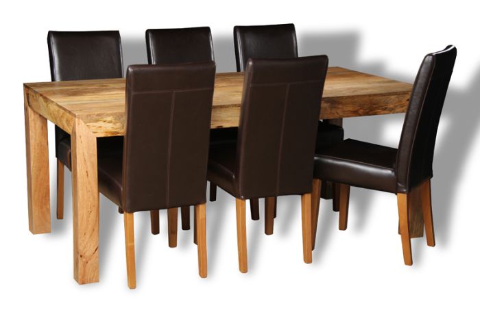 Dakota Light 180cm Dining Table & 6 Barcelona Chairs