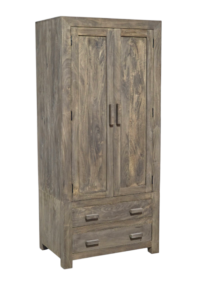 Cuba Mango - Natural - Double Wardrobe - In Stock 
