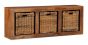 Cube Honey 3 Hole Storage Unit with Rattan Baskets