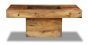 Light Mango Wood Glass Topped Coffee Table