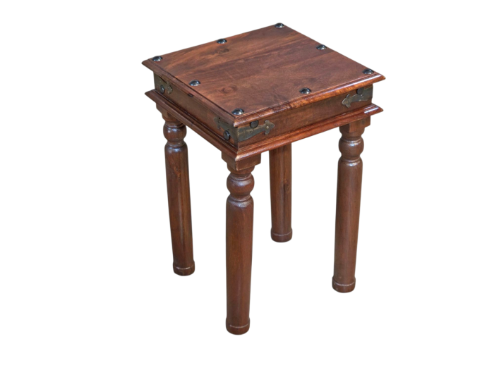 Jali Mango - Honey - Lamp Table - In Stock