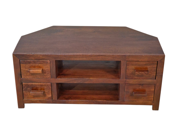 Cuba Mango - Honey - 115cm Corner TV Unit - In Stock 