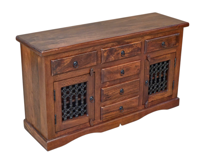 Jali Mango - Honey - 135cm 2 Door Sideboard - In Stock