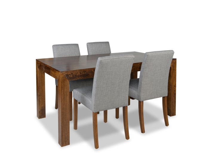 160cm Dakota Dining Table and 4 Milan Dining Chairs