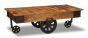 Industrial Iron Wheel Coffee Table