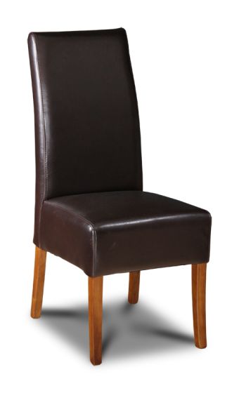 Brown Madrid Leather Dining Chair