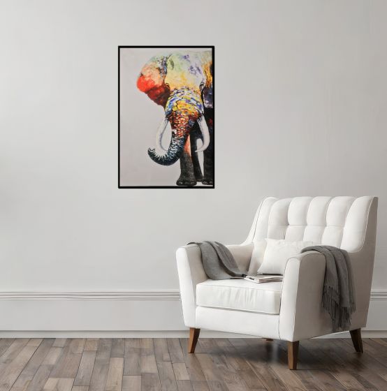 Abstract Elephant Wall Art - Small - In Stock