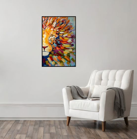 Abstract Lion Wall Art - Small - In Stock