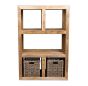 Light Mango Wood Open Bookcase