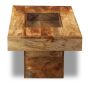 Light Mango Wood Glass Topped Coffee Table