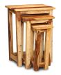 Jali Sheesham Tall Nest of Tables - Light