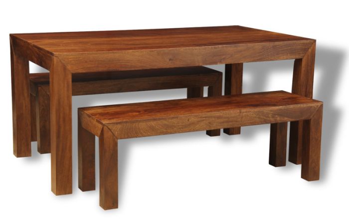 Dakota 160cm Dining Table & 2 Dakota Benches