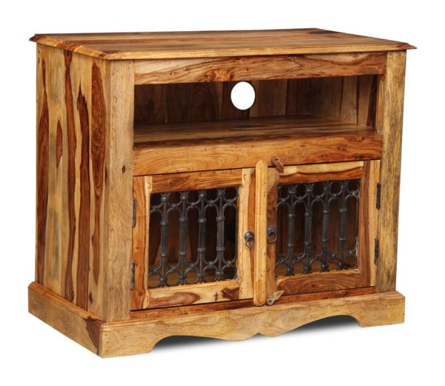 Jali Sheesham - 85cm TV Stand -Light