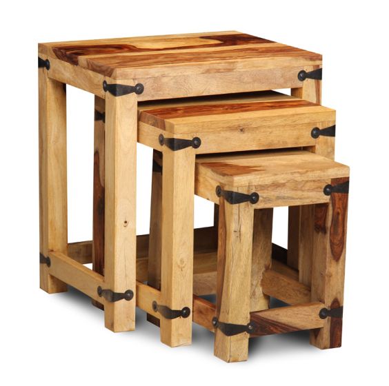 Jali Sheesham - Nest of Tables - In Stock-Light