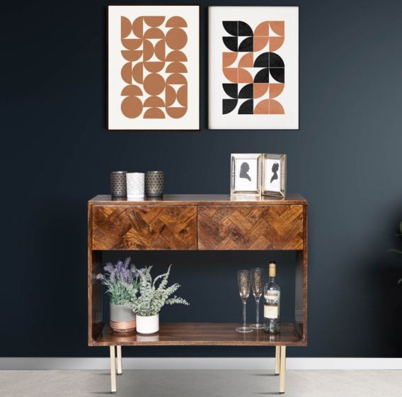 Block Mango 90cm Console Table - In Stock