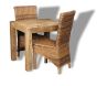 Light Dakota 80cm Dining Table & 2 Rattan Chairs