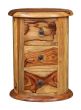 Jali Sheesham - 3 Drawer Drum-Light