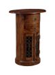 Jali Sheesham Drum Cabinet - Honey